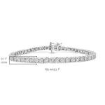 Miracle-Set Diamond Bezel Tennis Bracelet in Silver