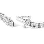 Miracle-Set Diamond Bezel Tennis Bracelet in Silver
