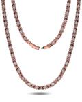 Pure Copper Magnetic Necklace with Sparkling Zirconia