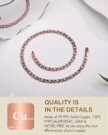 Pure Copper Magnetic Necklace with Sparkling Zirconia