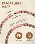 Pure Copper Magnetic Necklace with Sparkling Zirconia