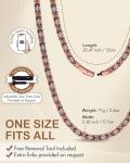 Pure Copper Magnetic Necklace with Sparkling Zirconia