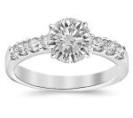 Round Cut Lab-Grown Diamond Engagement Ring in 14K Gold
