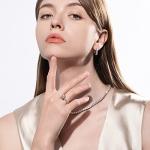 AnuClub Moissanite 4.3ct Round Engagement Ring