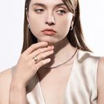 AnuClub Moissanite 4.3ct Round Engagement Ring