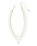 Kendra Scott Mini Elisa Gold Triple Strand Necklace