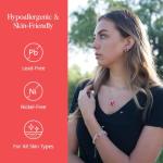 Butterfly Crystal Necklace with Ruby Red Birthstone