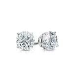 1/2 Carat Lab Grown Diamond Stud Earrings in 14k White Gold