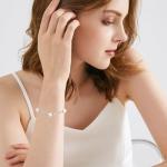 Sterling Silver Infinity Pearl Bracelet for Women