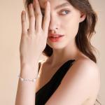 Sterling Silver Infinity Pearl Bracelet for Women