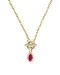 Kendra Scott Mini Elisa Pendant Necklace in Carmine Red
