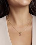 Kendra Scott Mini Elisa Pendant Necklace in Carmine Red