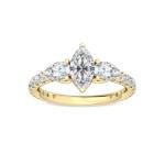 Three Stone Lab Grown Diamond Engagement Ring