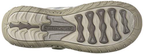 Skechers Women's Reggae Sandal, White, 6.5 M