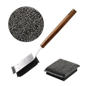 Bristle-Free Grill Brush with Wood Handle