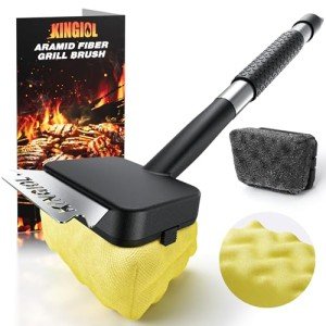 Bristle-Free BBQ Grill Brush with Dual Heads