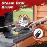 Bristle-Free BBQ Grill Brush with Dual Heads