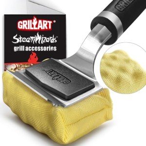 Bristle-Free BBQ Grill Brush with Replaceable Head
