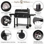 Extra Large Charcoal BBQ Grill with Side Tables