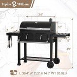 Extra Large Charcoal BBQ Grill with Side Tables