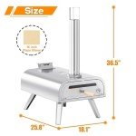 Portable 16-Inch Wood Pellet Pizza Oven