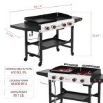 Royal Gourmet 4-Burner Propane Grill & Griddle Combo