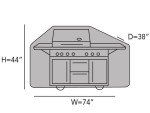 Heavy Duty Weather Resistant Island Grill Cover 74