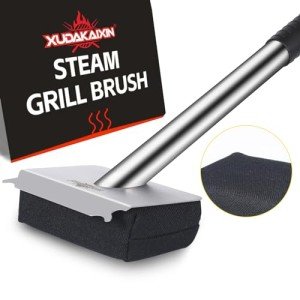 Bristle-Free Grill Brush with Replaceable Scraper Head