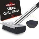 Bristle-Free Grill Brush with Replaceable Scraper Head