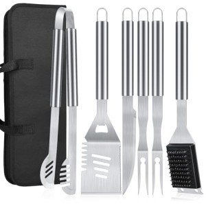 16-Inch Stainless Steel BBQ Tool Set