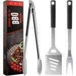 Stainless Steel BBQ Griddle Accessories Kit (3PCS)