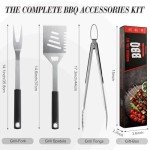 Stainless Steel BBQ Griddle Accessories Kit (3PCS)