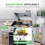 NutriChef 5-Burner Propane Gas Grill - Stainless Steel