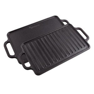 Victoria Reversible Cast Iron Griddle for BBQs