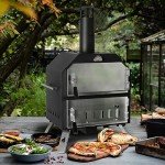 Portable 12” Wood Fired Pizza Oven for Backyard BBQ
