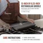 Victoria Reversible Cast Iron Griddle for BBQs