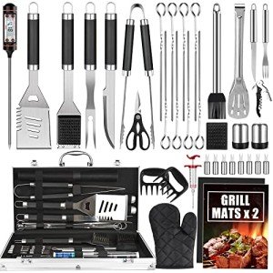 38-Piece Stainless Steel BBQ Grill Tools Set
