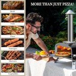 PIZZELLO 16" Outdoor Propane & Wood Pizza Oven