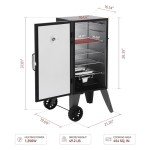 Royal Gourmet 28-Inch Electric Smoker with Grates