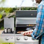 Royal Gourmet 5-Burner Propane Gas Grill with Side Burner