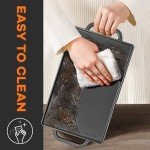 Cast Iron Reversible Grill Griddle Pan - 13x8.25