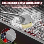 Bristle-Free Steam Grill Brush with Replaceable Head