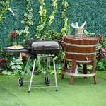 Outsunny Portable Charcoal Grill with Side Shelf