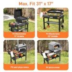 Folding Portable Grill Table with Paper Towel Holder