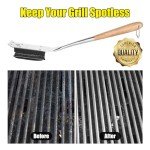 Heavy-Duty 18” Steel Grill Brush with Wooden Handle