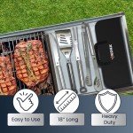 KONA 18" BBQ Grill Tools Set with Case
