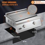 Hygrill 30-Inch Stainless Steel Outdoor Gas Griddle