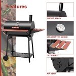 Royal Gourmet 30" Charcoal Grill with Side Table