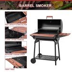 Royal Gourmet 30" Charcoal Grill with Side Table