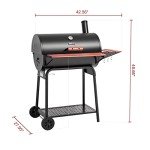 Royal Gourmet 30" Charcoal Grill with Side Table
